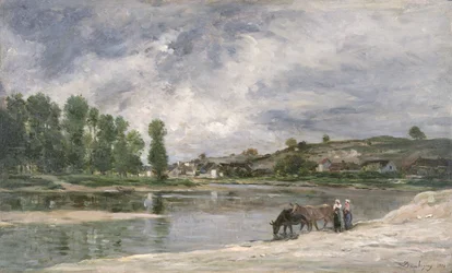 På Loire, 1874 (olje på tre)